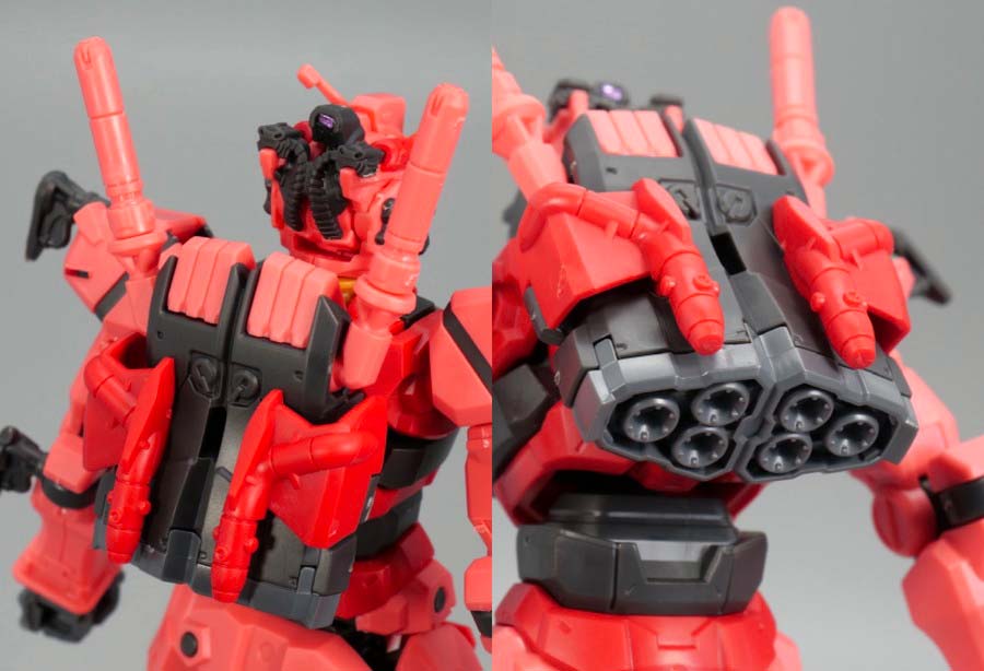 HG赤いガンダムのガンプラレビュー画像です
