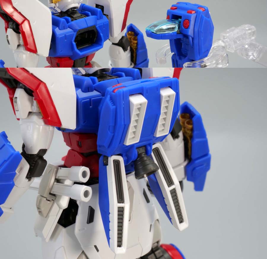 RGシャイニングガンダムのガンプラレビュー画像です