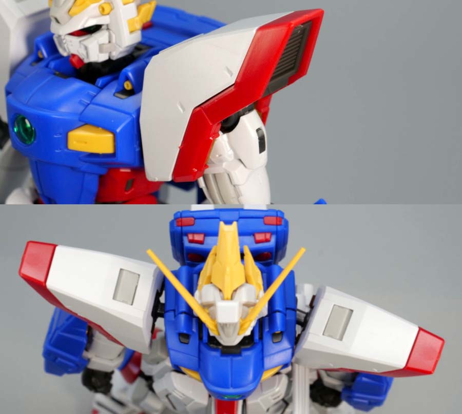 RGシャイニングガンダムのガンプラレビュー画像です