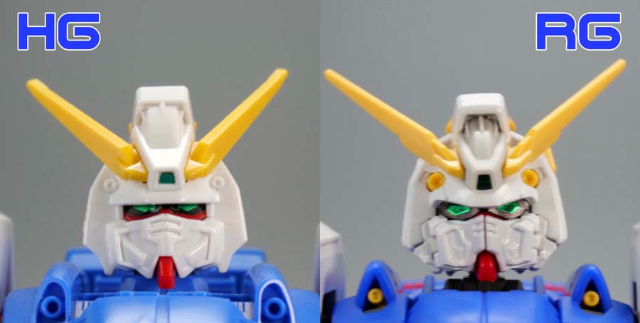 HGFCとRGシャイニングガンダム ノーマルモードのガンプラ比較画像です