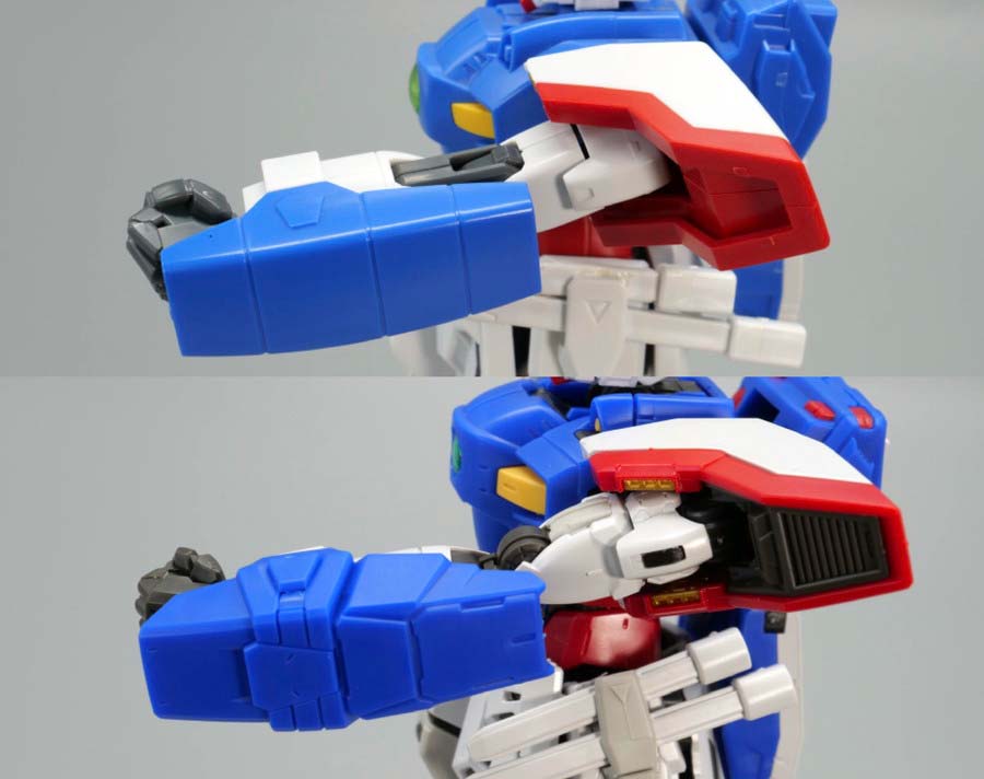 HGFCとRGシャイニングガンダム ノーマルモードのガンプラ比較画像です