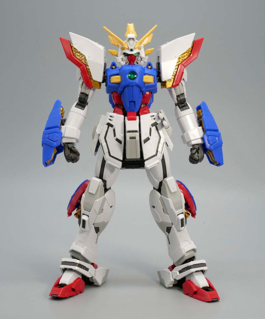 RGシャイニングガンダム スーパーモードのガンプラレビュー画像です
