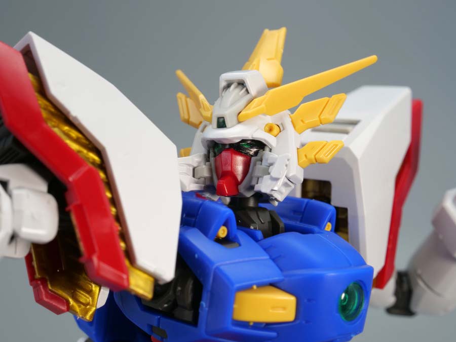 RGシャイニングガンダム スーパーモードのガンプラレビュー画像です