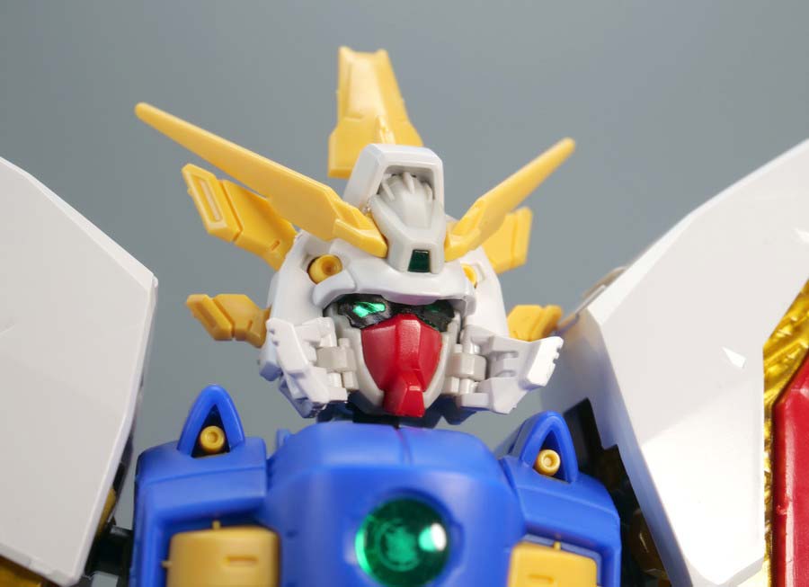 RGシャイニングガンダム スーパーモードのガンプラレビュー画像です