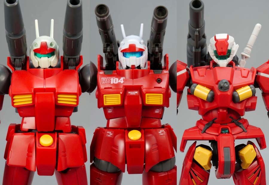 HGガンキャノンのバリエーションガンプラ画像です