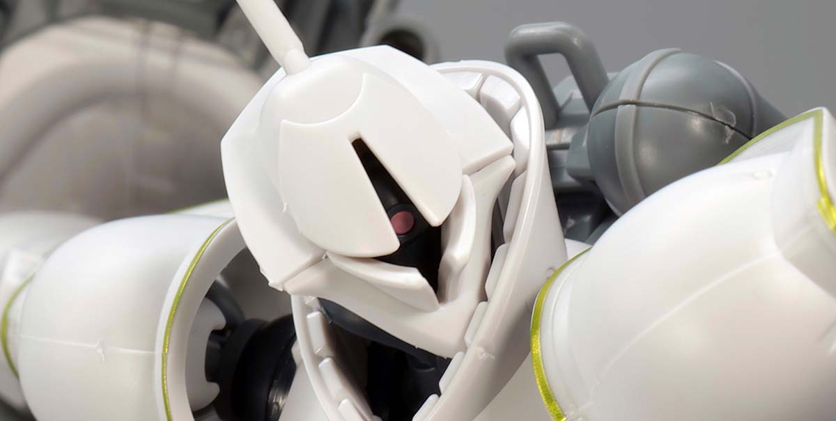 HGエグザベ専用ギャン（ハクジ装備）のガンプラレビュー画像です