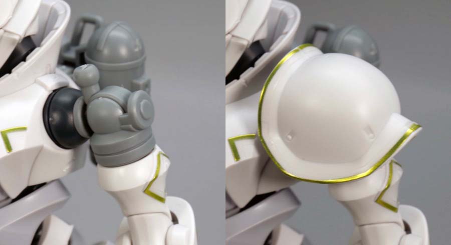 HGエグザベ専用ギャン（ハクジ装備）のガンプラレビュー画像です