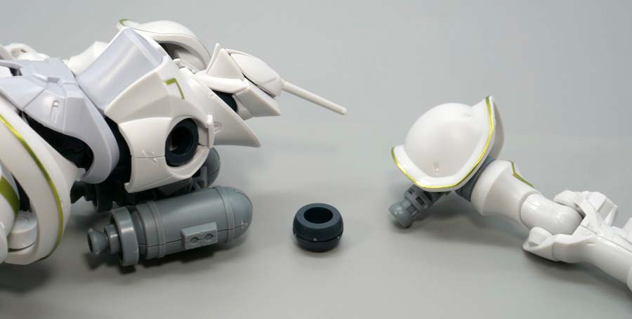 HGエグザベ専用ギャン（ハクジ装備）のガンプラレビュー画像です