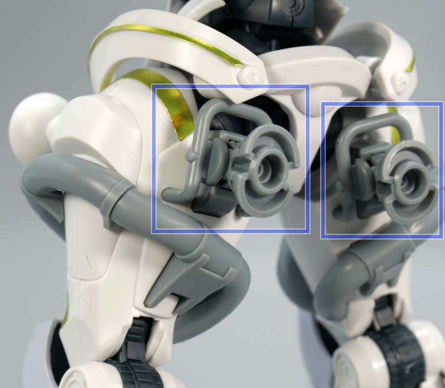 HGエグザベ専用ギャン（ハクジ装備）のガンプラレビュー画像です