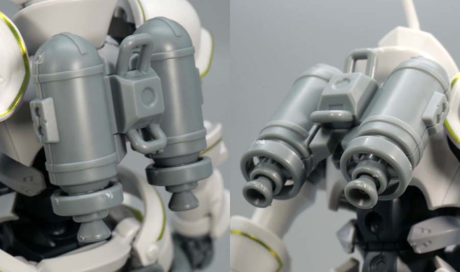 HGエグザベ専用ギャン（ハクジ装備）のガンプラレビュー画像です