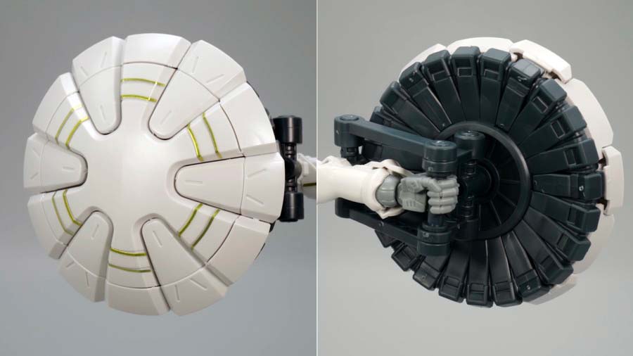 HGエグザベ専用ギャン（ハクジ装備）のガンプラレビュー画像です