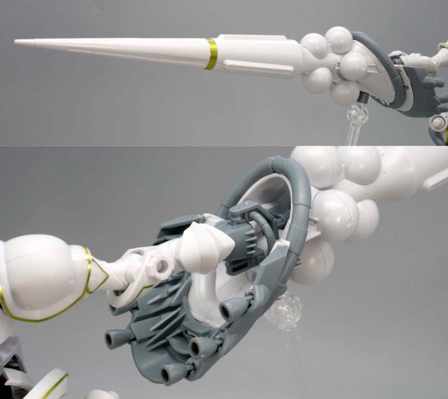 HGエグザベ専用ギャン（ハクジ装備）のガンプラレビュー画像です