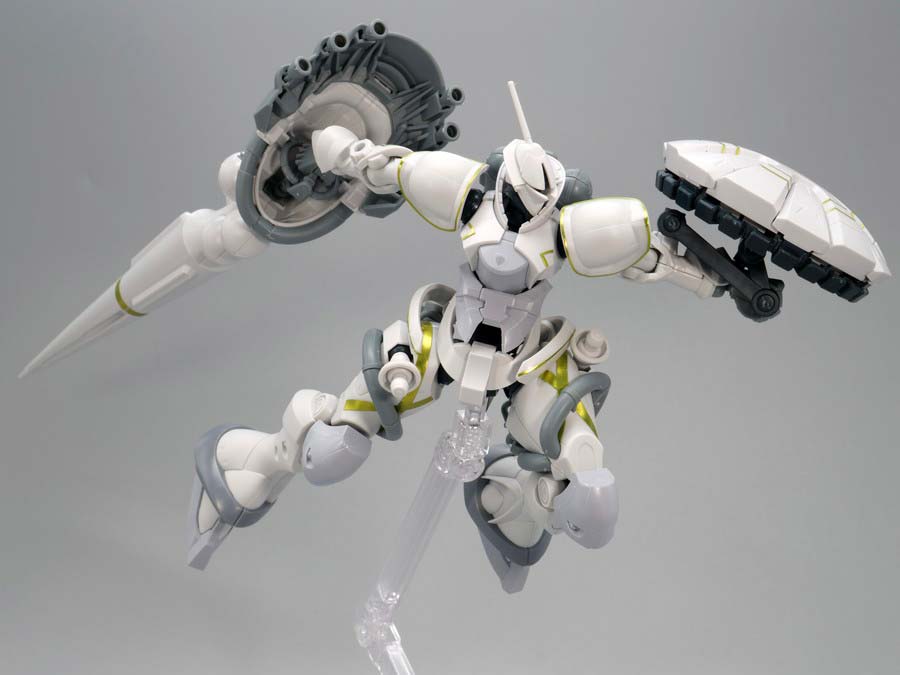 HGエグザベ専用ギャン（ハクジ装備）のガンプラレビュー画像です