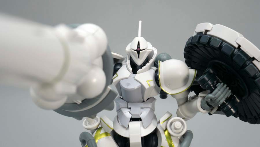 HGエグザベ専用ギャン（ハクジ装備）のガンプラレビュー画像です