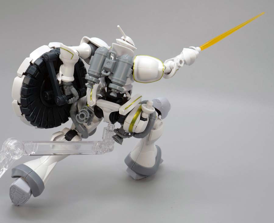HGエグザベ専用ギャン（ハクジ装備）のガンプラレビュー画像です