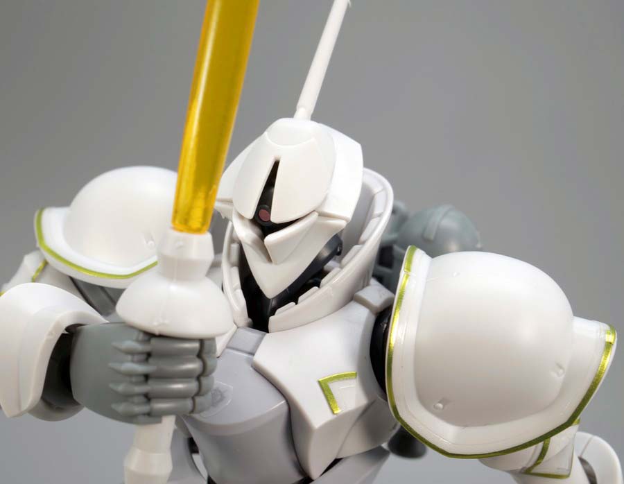 HGエグザベ専用ギャン（ハクジ装備）のガンプラレビュー画像です