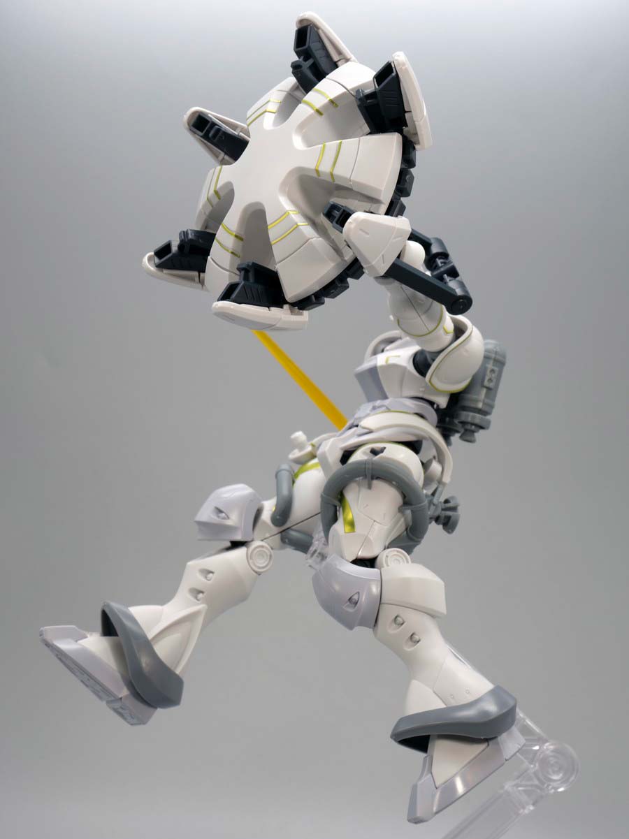 HGエグザベ専用ギャン（ハクジ装備）のガンプラレビュー画像です