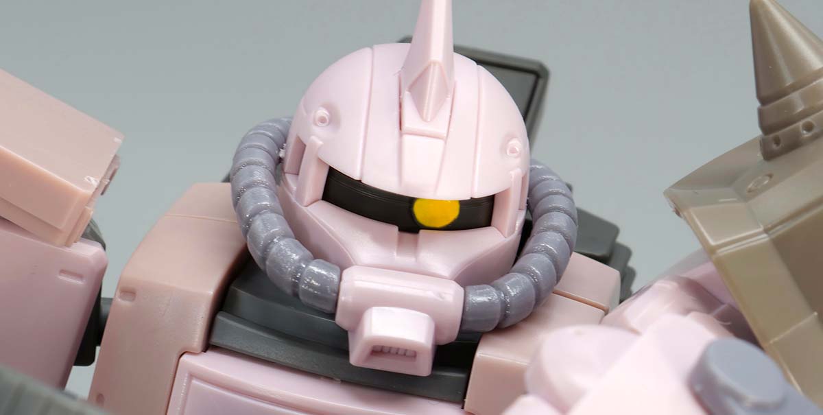 HGザク・デザートタイプ ピンクパンサー隊機のガンプラレビュー画像です