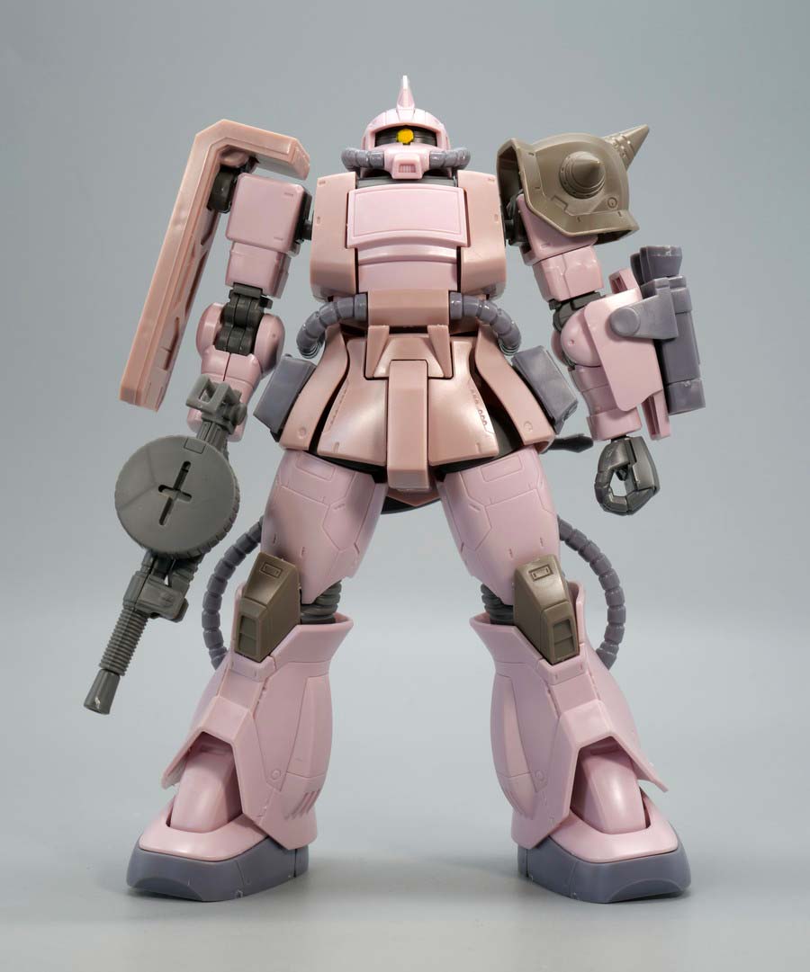 HGザク・デザートタイプ ピンクパンサー隊機のガンプラレビュー画像です