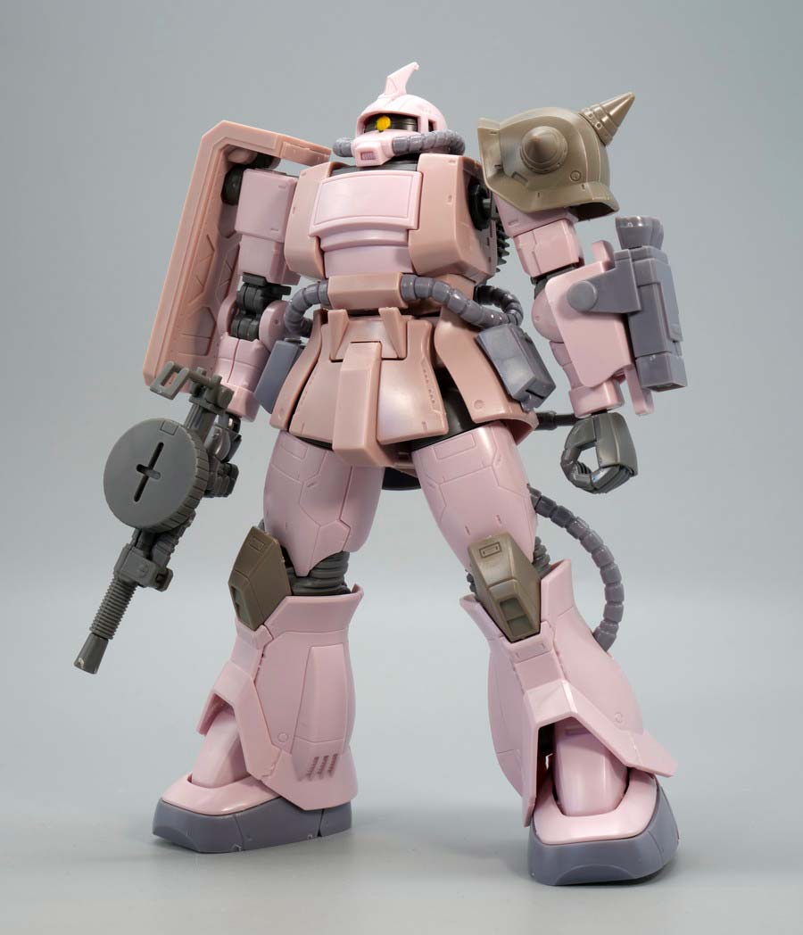 HGザク・デザートタイプ ピンクパンサー隊機のガンプラレビュー画像です