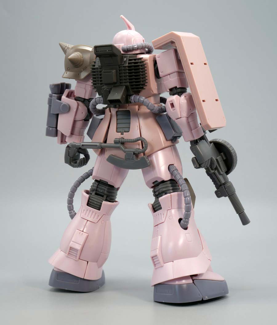 HGザク・デザートタイプ ピンクパンサー隊機のガンプラレビュー画像です