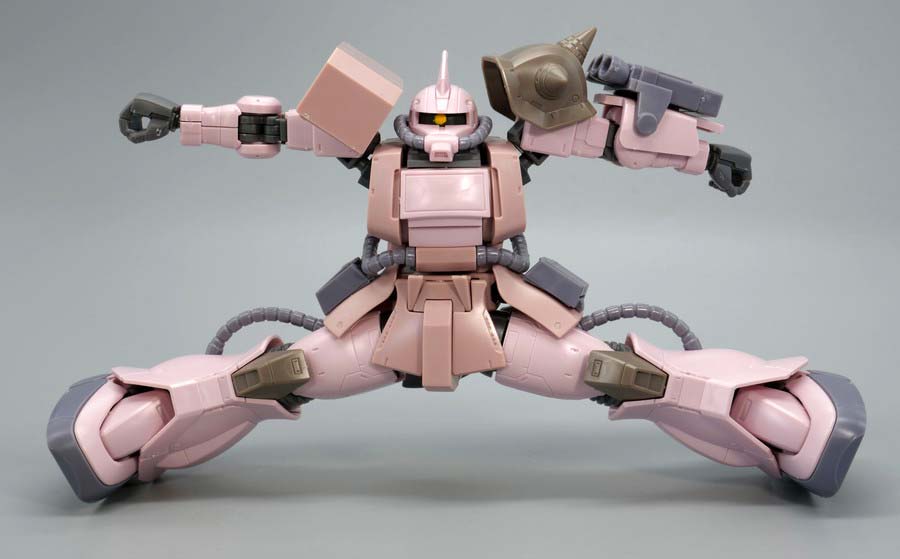 HGザク・デザートタイプ ピンクパンサー隊機のガンプラレビュー画像です