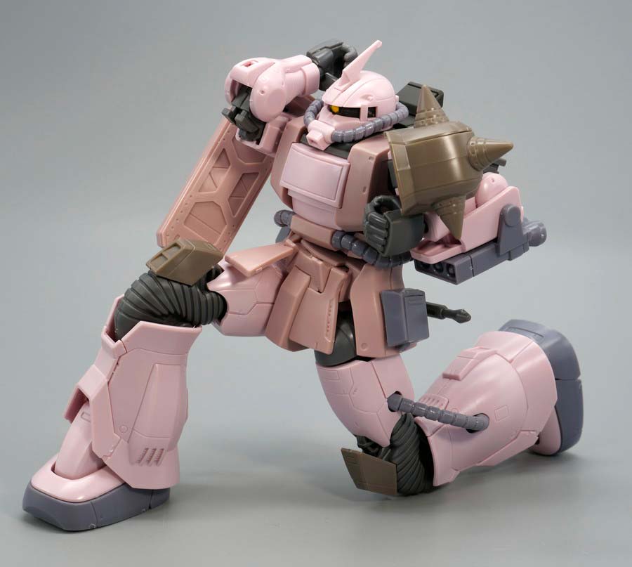 HGザク・デザートタイプ ピンクパンサー隊機のガンプラレビュー画像です