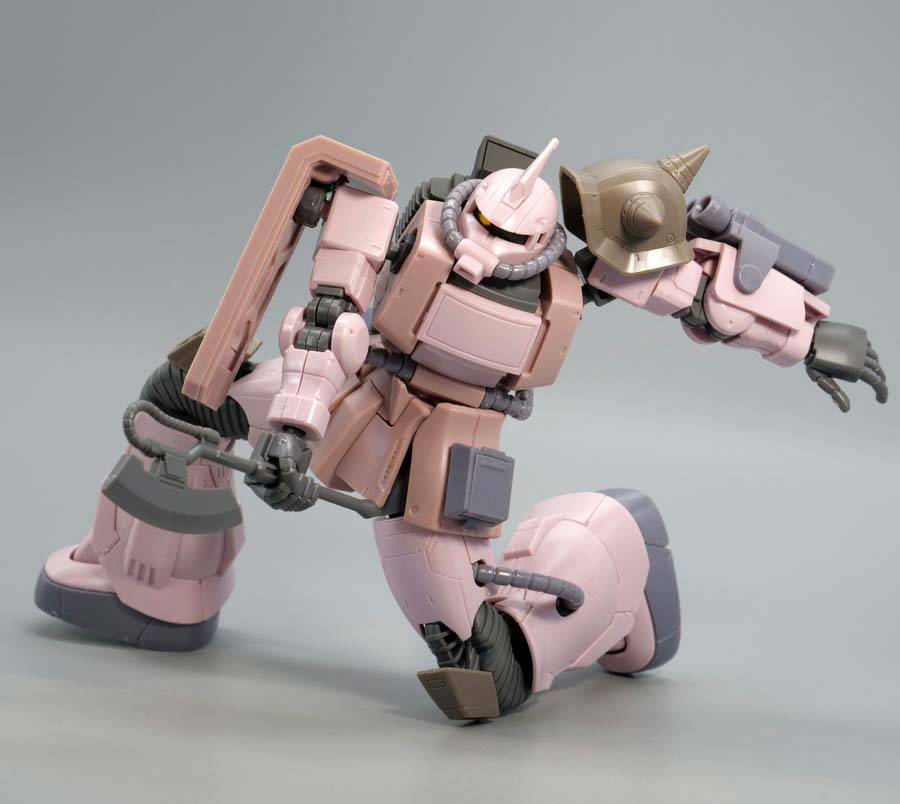 HGザク・デザートタイプ ピンクパンサー隊機のガンプラレビュー画像です