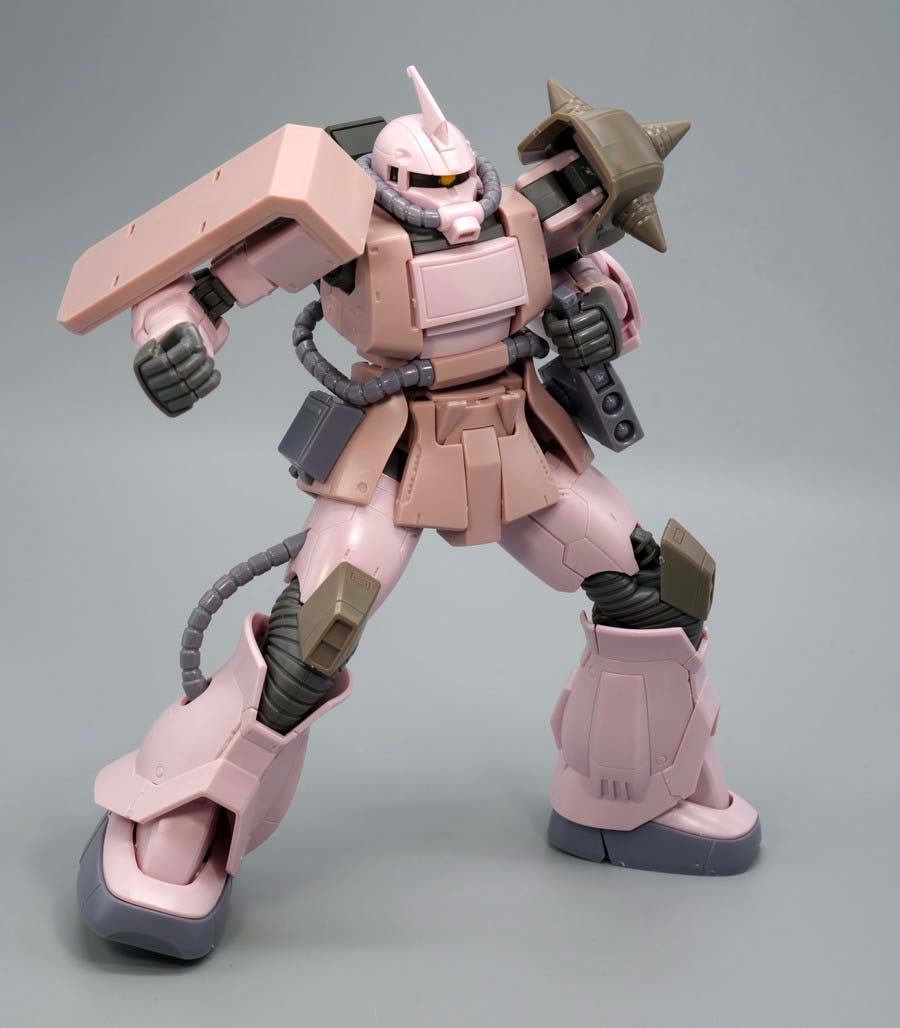 HGザク・デザートタイプ ピンクパンサー隊機のガンプラレビュー画像です