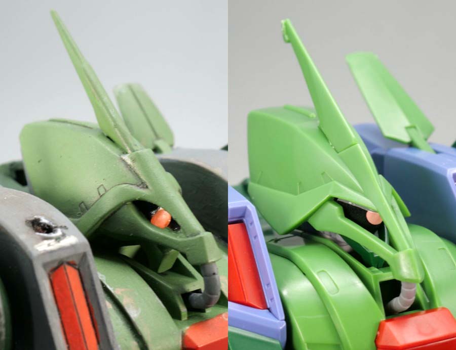 旧キットとHGガルスJの比較ガンプラ画像です
