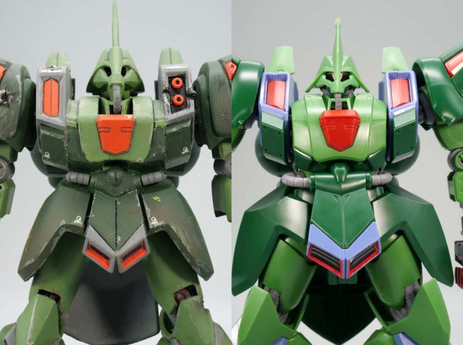 旧キットとHGガルスJの比較ガンプラ画像です