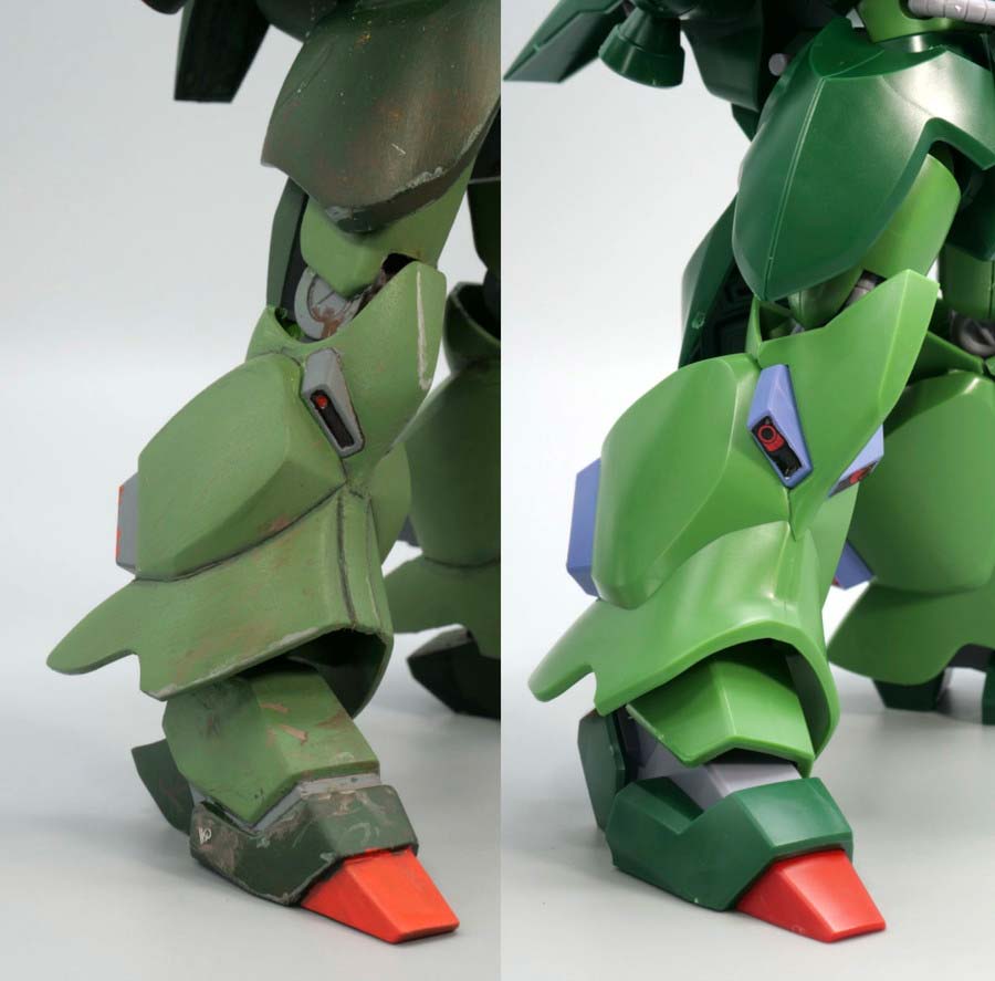 旧キットとHGガルスJの比較ガンプラ画像です