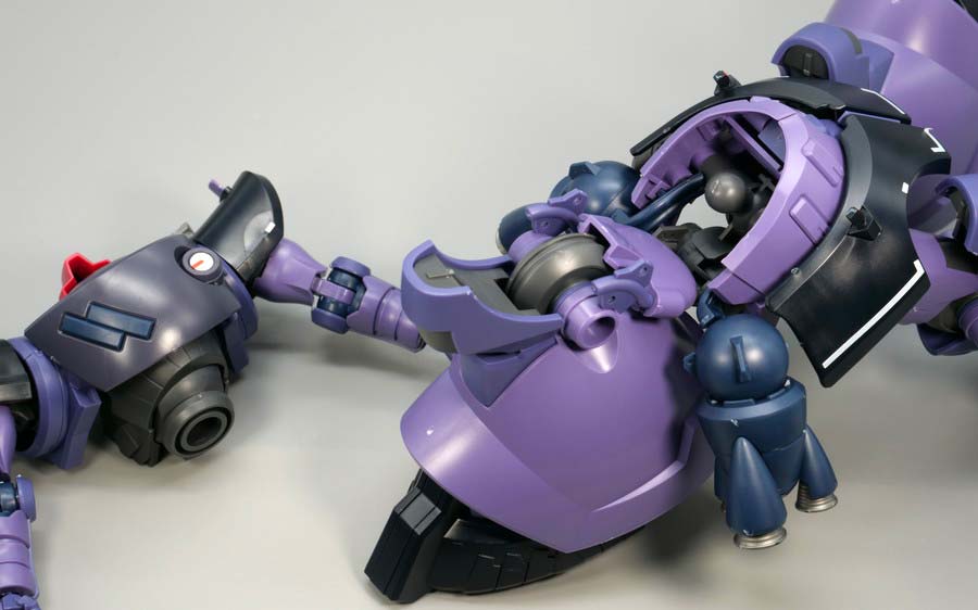 HGリック・ドム ガイア機 オルテガ機（GQ）』のガンプラレビュー画像です