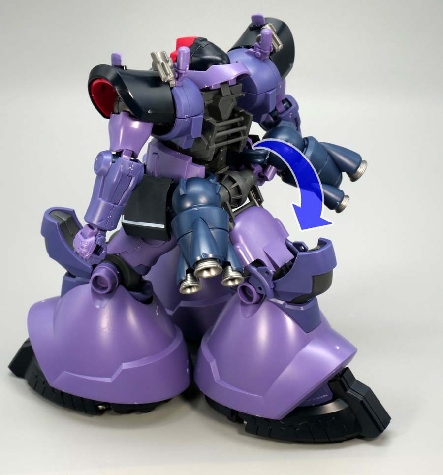 HGリック・ドム ガイア機 オルテガ機（GQ）』のガンプラレビュー画像です