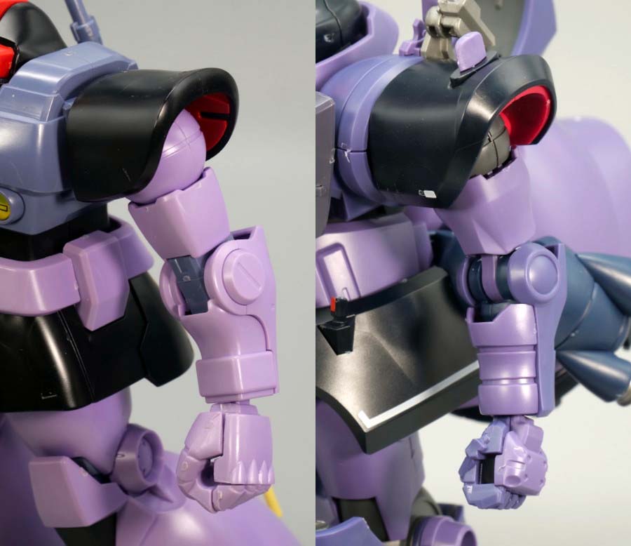 HGリック・ドムの通常版とジークアクス版の比較・違いのガンプラ画像です