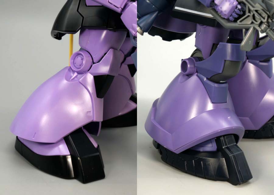 HGリック・ドムの通常版とジークアクス版の比較・違いのガンプラ画像です