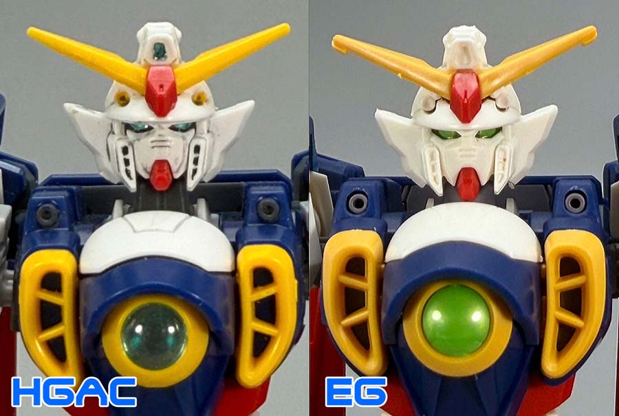 HGとエントリーグレード ウイングガンダムの比較ガンプラ画像です