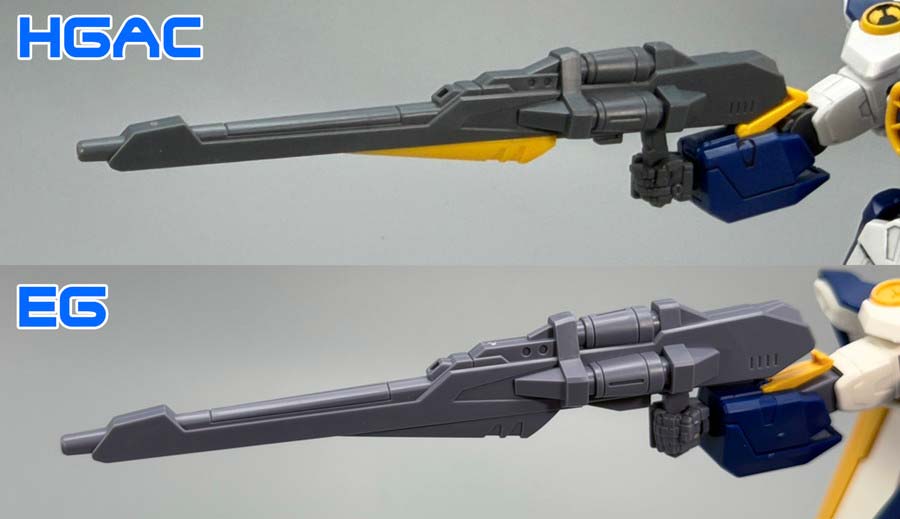 HGとエントリーグレード ウイングガンダムの比較ガンプラ画像です