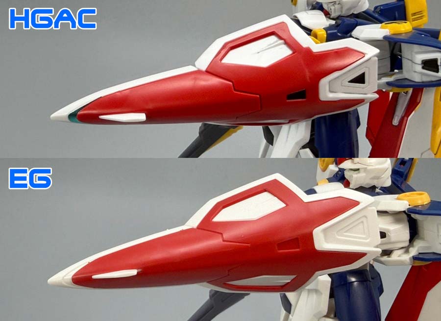 HGとエントリーグレード ウイングガンダムの比較ガンプラ画像です