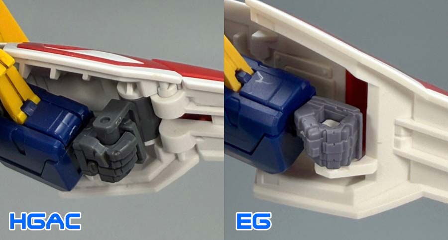HGとエントリーグレード ウイングガンダムの比較ガンプラ画像です
