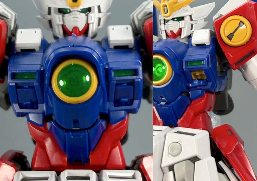 RGウイングガンダムゼロのガンプラレビュー画像です