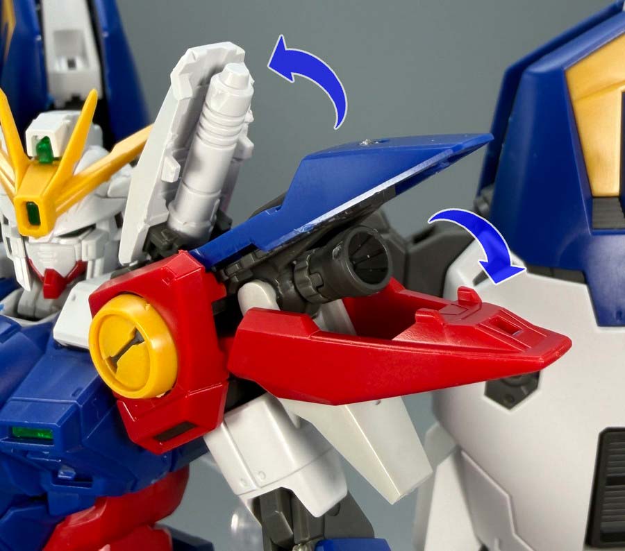 RGウイングガンダムゼロのガンプラレビュー画像です