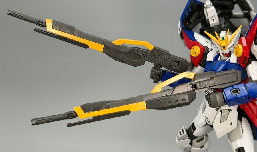 RGウイングガンダムゼロのガンプラレビュー画像です