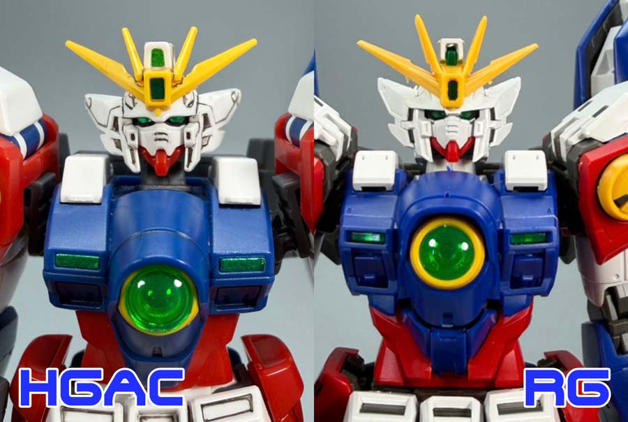 HGとRGのウイングガンダムゼロの比較ガンプラ画像です