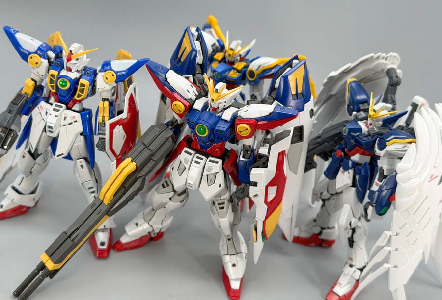 色々なRGウイングガンダム系のバリエーションガンプラ画像です