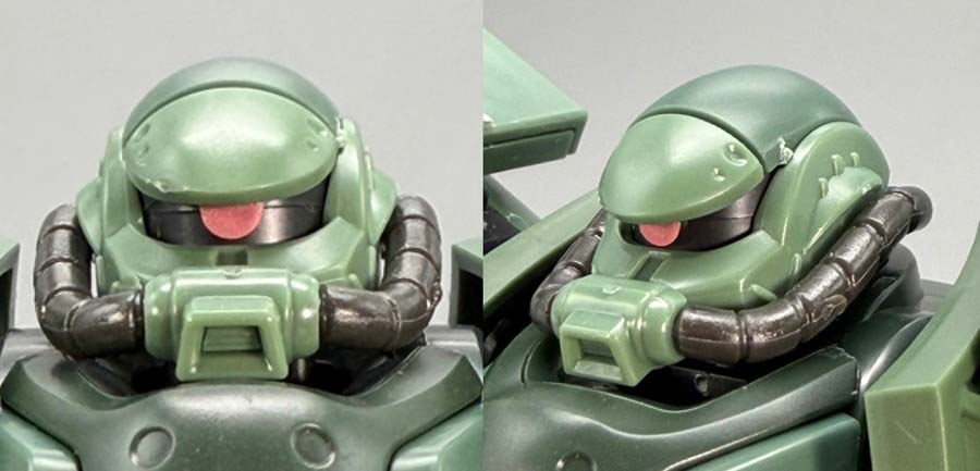 HGザク（GQ）のガンプラレビュー画像です