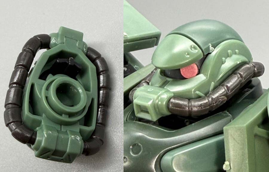 HGザク（GQ）のガンプラレビュー画像です