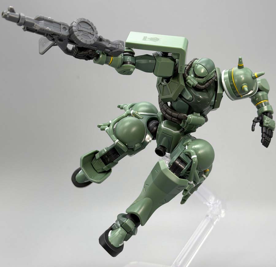 HGザク（GQ）のガンプラレビュー画像です