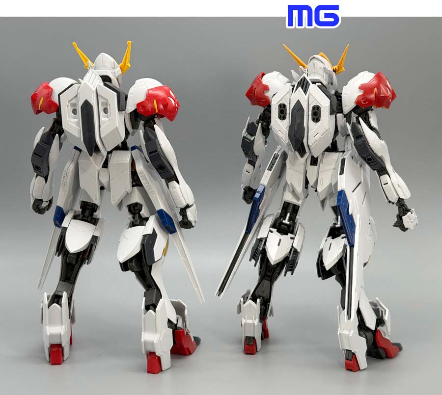 フルメカニクスとMGガンダムバルバトスルプスの比較ガンプラ画像です