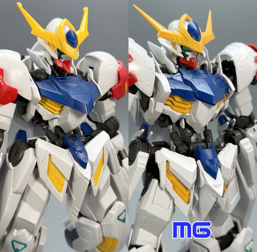 フルメカニクスとMGガンダムバルバトスルプスの比較ガンプラ画像です